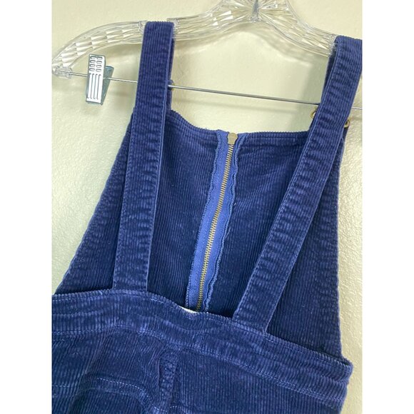 Rollas Navy Blue Corduroy Eastcoast Flare Overalls Women Size 25 Bib Western - Picture 15 of 16